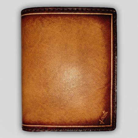 Cartera de cuero repujada personalizada nombre